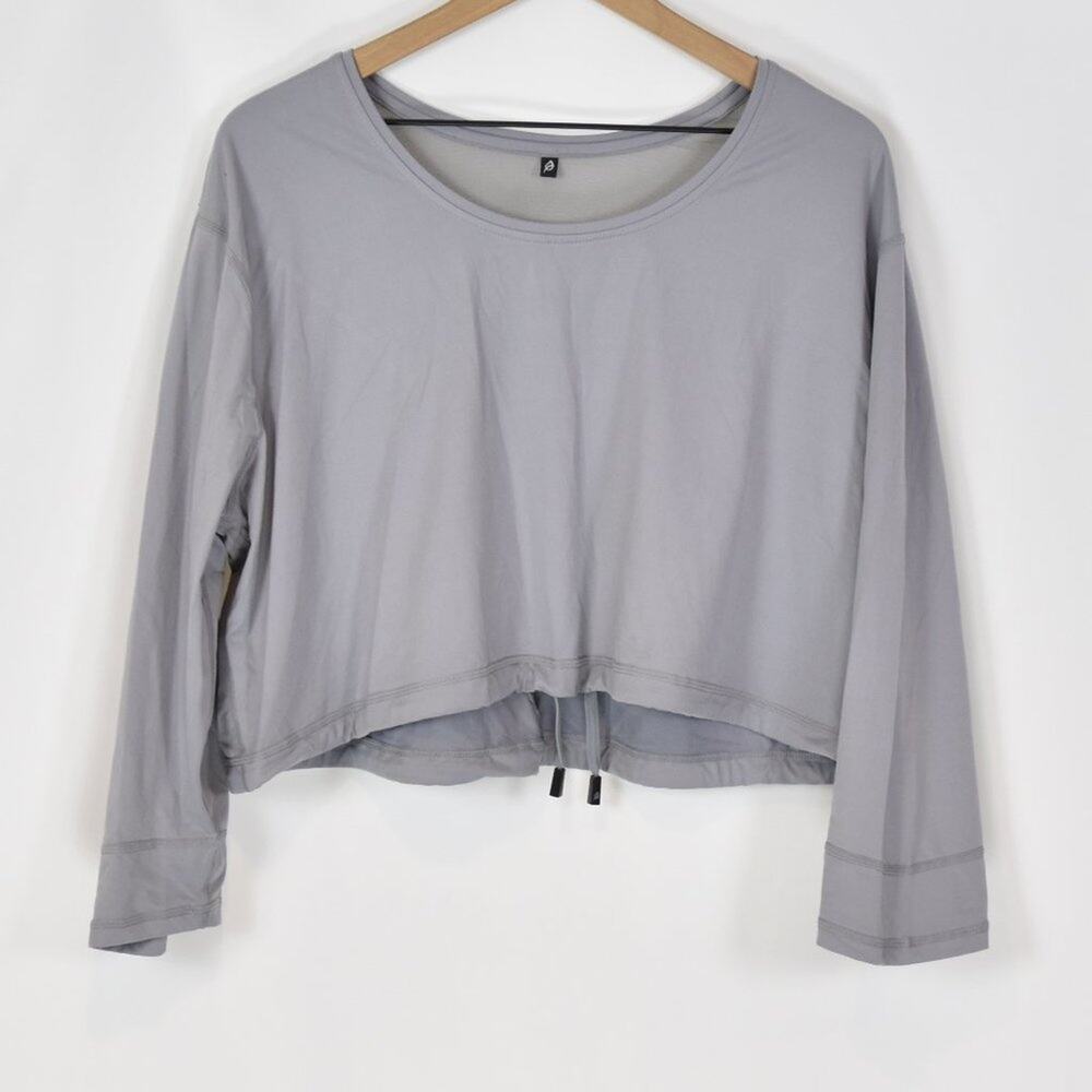 Petula Cinched Waist Mesh Crop Top, size large